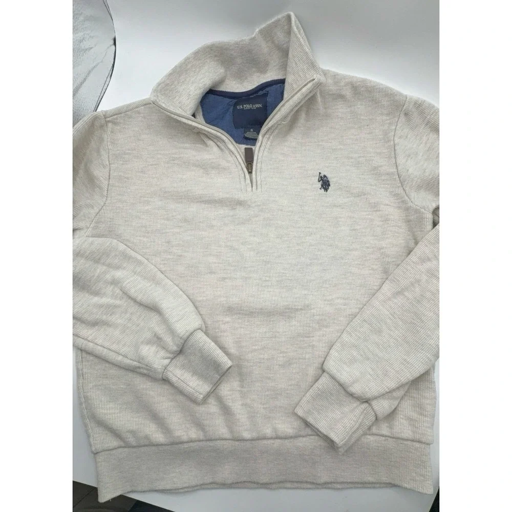 Men's size SMALL U.S. Polo Assn pullover 3/4 zip sweater.